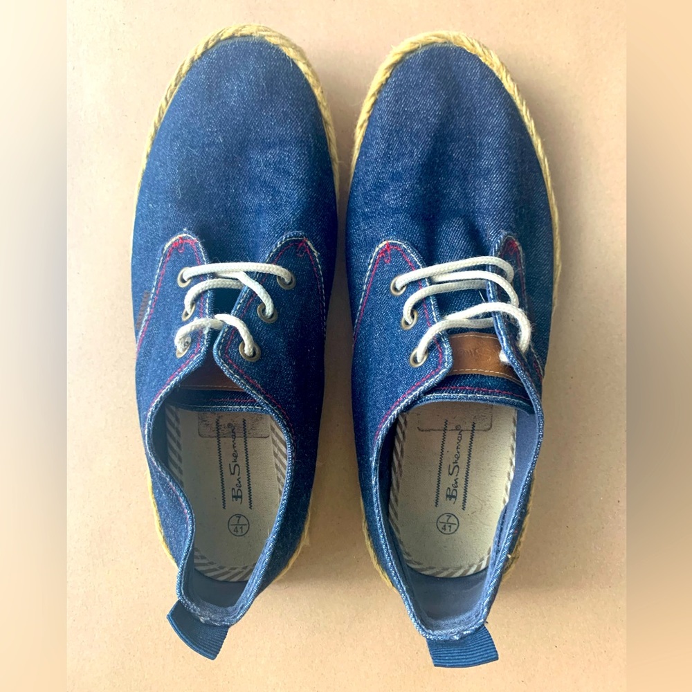 Ben Sherman Shoes Ben Sherman Jenson Oxford Denim Lace Up Espadrilles